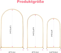 Bingyouth Fém Esküvői Ívek Szett 3 db Arany Dekoráció Rózsaívek Ceremóniához 2