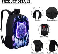 Binienty iskolatáska gyerekeknek, fiúknak, lányoknak, könnyű, laptop 5