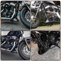 Lesklý čierny predný spojler BINLVSOW, kryt pod motor pre motocykle Harley Sportster Iron XL 883 XL1200 – ochrana proti vetru a nečistotám 6