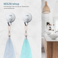 binoa Törülköző Klip Szett 4 db - Multifunkcionális Tartó Fürdőszobához 6