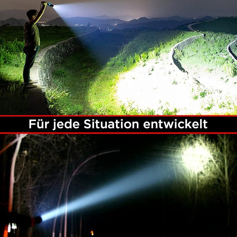 BINWO LED Zoomható Taktikai Lámpa 2500 Lumen Vízálló 5 Üzemmód