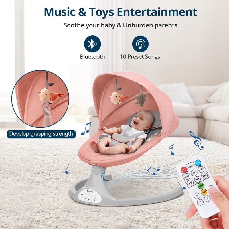 Bioby Babacsúszka 5 Sebességgel, Bluetooth Zenével és Távirányítóval, 0-12 Hónap