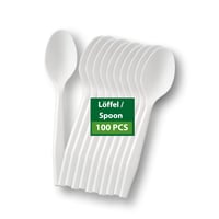Lingură reutilizabilă BIODORF 100 bucăți – 17 cm, lingură extra stabilă pentru uz casnic, catering și evenimente 1