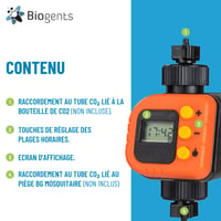 Biogents BG-Timer CO2 tajmer za programiranje zamke za komarce, za BG-Mosquitaire zamku za komarce i tigraste komarce, narančasta, 1 kom 5