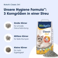 Biokat's Classic 3in1 Bez vône hrudkujúca podstielka pre mačky s 3 rôznymi veľkosťami zŕn - 10 l 2