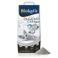 Biokat's Diamond Care Classic bez vône, stelivo pre mačky s aktívnym uhlím a Aloe Vera – jemné bentonitové hrudkujúce stelivo – 10 l 1