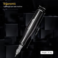 BIOMASER P90 PRO vezeték nélküli és vezetékes félpermanens smink tetováló gép szemöldökhöz, szemceruzához és ajkakhoz, fekete 8