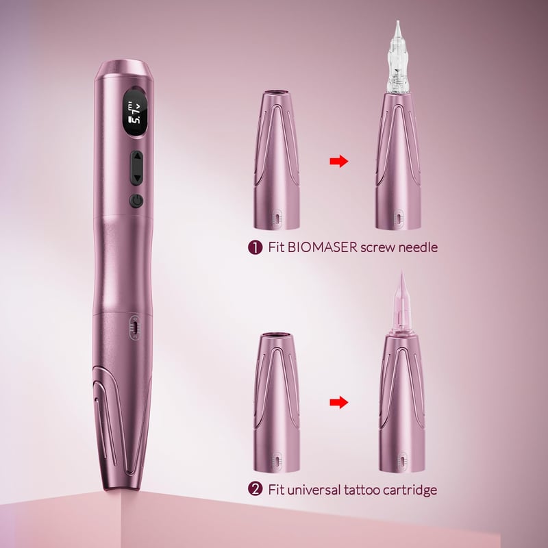 Biomaser S20-2 Wireless Fémpermament Smink Gép 1000mAh Akkuval 10 Tűvel