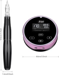 BIOMASER Tartós smink gép kompakt patronadagolóval 20 db patron tűvel szemceruza ajak szemöldök kezdőknek 7