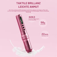 BIOMASER U1 Pro Semi Wireless prístroj na permanentný make-up – Polo-bezdrôtové PMU pero, 2x850 mAh batéria, OLED displej, 6 zdvihov, ružové 5