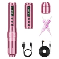 BIOMASER U1 Pro Semi Wireless prístroj na permanentný make-up – Polo-bezdrôtové PMU pero, 2x850 mAh batéria, OLED displej, 6 zdvihov, ružové 1