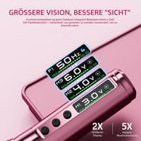 BIOMASER U1 Pro Semi Wireless prístroj na permanentný make-up – Polo-bezdrôtové PMU pero, 2x850 mAh batéria, OLED displej, 6 zdvihov, ružové 4
