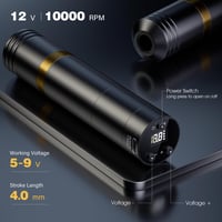 BIOMASER Wireless Rotary Pen Machine szett 2db 1500mAh akkumulátorral tűkkel és tintával 4