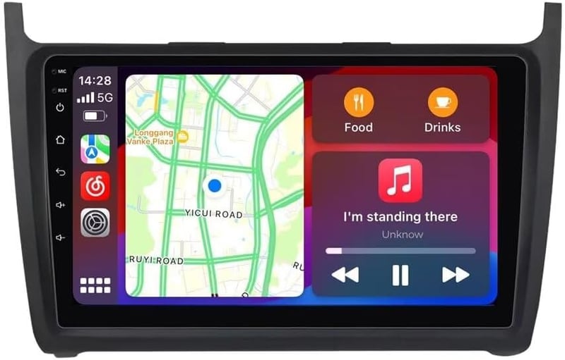 Biorunn 9" Android Autórádió VW Polo 2011-2016 GPS Navi CarPlay 4GB+64GB