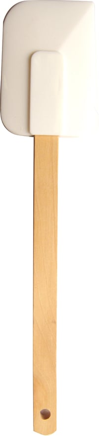 Spatulă din silicon Birambeau 9043 cu mâner din lemn, moale, bej, 27,5 x 5,6 x 1 cm 1