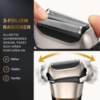 Pánsky elektrický holiaci strojček Birch 2 v 1, planžetový holiaci strojček, presný zastrihávač, vysokofrekvenčné vibrácie, vodoodolnosť IPX7, výdrž 80 minút 2