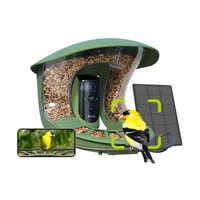Birdfy 2 Pro Hranilica za ptice s dvije 2K kamere, prijenos uživo promatranja ptica, AI prepoznavanje ptica, bežična hranilica, usporeni video, automatska 1