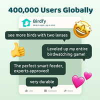 Birdfy 2 Pro Madáretető 2K Dupla Kamerával, Élő Madárfigyelés, AI Madárérzékelés, Vezeték Nélküli Etetőállomás, Lassított Videó, Automatikus 9