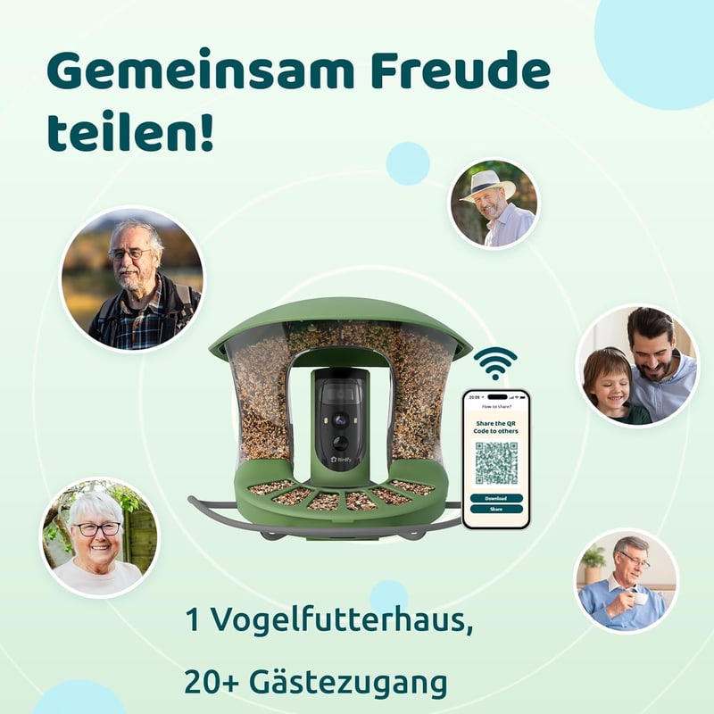 Birdfy 2 Pro Madáretető 2K Dupla Kamerával, Élő Madárfigyelés, AI Madárérzékelés, Vezeték Nélküli Etetőállomás, Lassított Videó, Automatikus