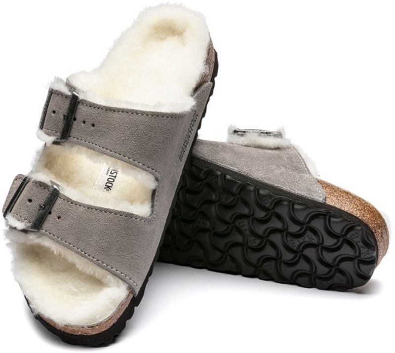 Birkenstock Arizona Shearling női papucs 39-es méret Stone Coin/Natural