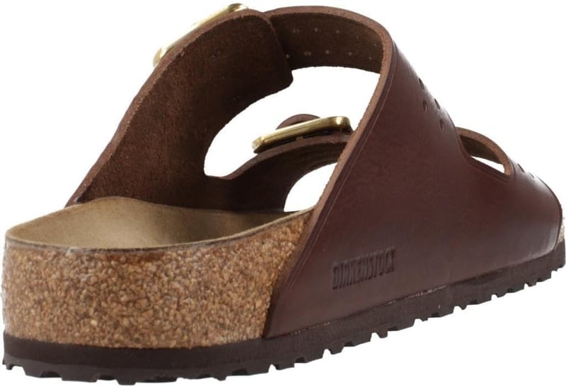 Birkenstock Arizona természetes bőr barna bokapántos szandál dupla csattal