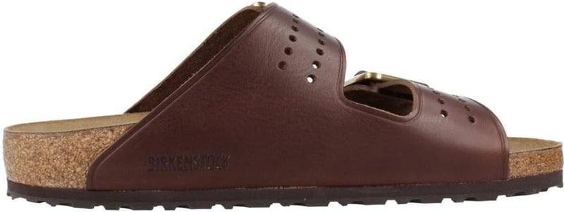Birkenstock Arizona természetes bőr barna bokapántos szandál dupla csattal