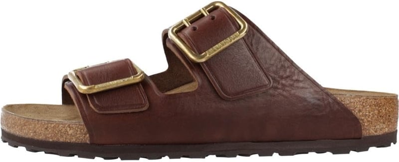 Birkenstock Arizona természetes bőr barna bokapántos szandál dupla csattal