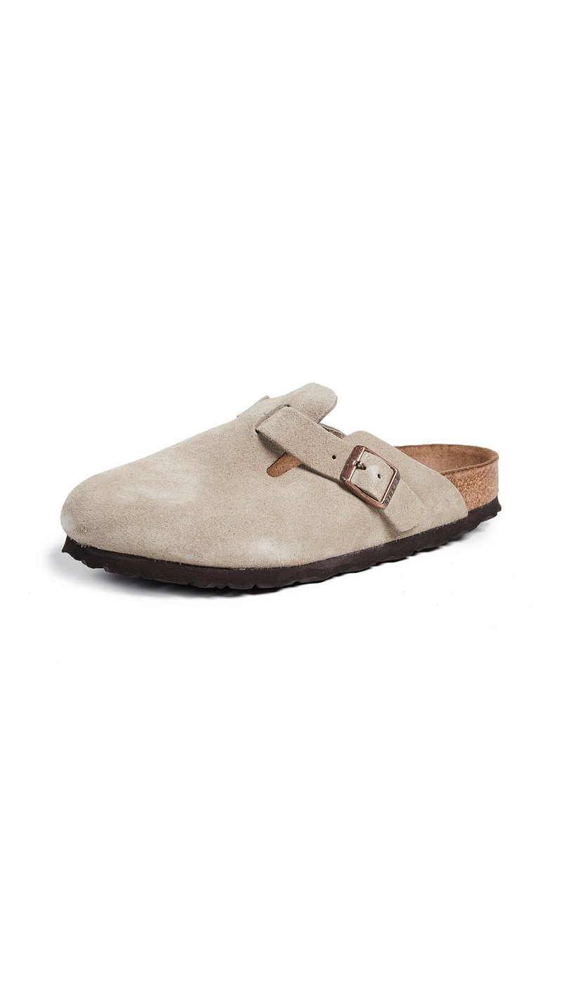 Birkenstock Boston Soft Footbed Uniszex Papucs - Tópszínű Velúrbőr, EU 38-as méret
