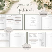 Carte de Oaspeți pentru Nuntă BIROYAL cu Întrebări, Hârtie de 120 g fără Transparență, Spațiu pentru 48 de Invitați, cu Loc pentru Fotografii – Album de Amintiri Premium 6