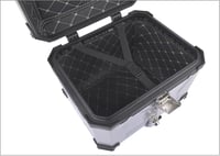 Bisenya alumínium motoros topcase, vízálló, biztonsági zárral - ezüst, 45 L 9