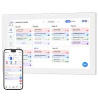 Bisofice 10,1-palcový digitálny nástenný kalendár s dotykovou obrazovkou, WiFi, aplikáciou, rodinným plánovačom, hodinami pre seniorov s demenciou, digitálny fotorámik 1