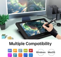 Bisofice 11.6" grafikus tablet kijelzővel, dőlésfelismeréssel és gyors gombokkal 6