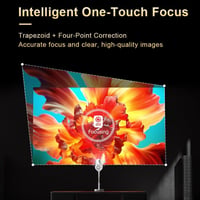 Bisofice 720P Mini Projektor WiFi6 Bluetooth 4K Támogatás Állvánnyal Otthoni Mozi 4