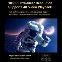 Bisofice 720P Mini Projektor WiFi6 Bluetooth 4K Támogatás Állvánnyal Otthoni Mozi 3