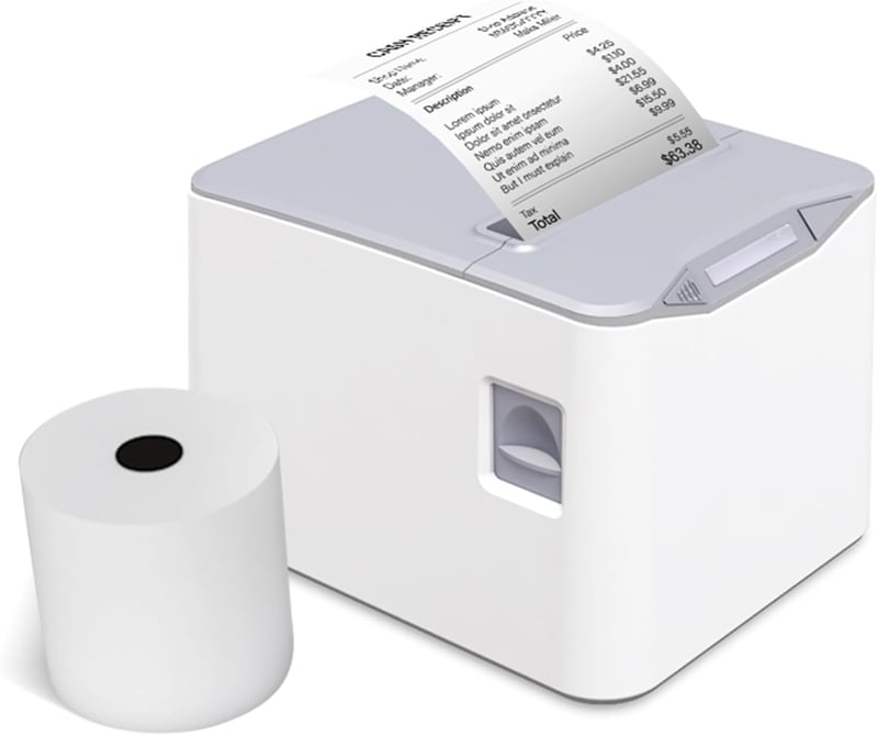 Bisofice 80mm Termikus Blokknyomtató USB+Ethernet, Automata Vágás, 220mm/s