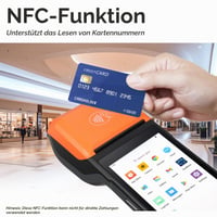 Ručný POS terminál Bisofice Android 14 s tlačiarňou účteniek, čítačkou 1D/2D QR čiarových kódov, WiFi, 4G, BT, 5,5" dotykovým displejom, 5MP fotoaparátom, NFC, pre maloobchod 3