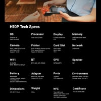 Ručný POS terminál Bisofice Android 14 s tlačiarňou účteniek, čítačkou 1D/2D QR čiarových kódov, WiFi, 4G, BT, 5,5" dotykovým displejom, 5MP fotoaparátom, NFC, pre maloobchod 7