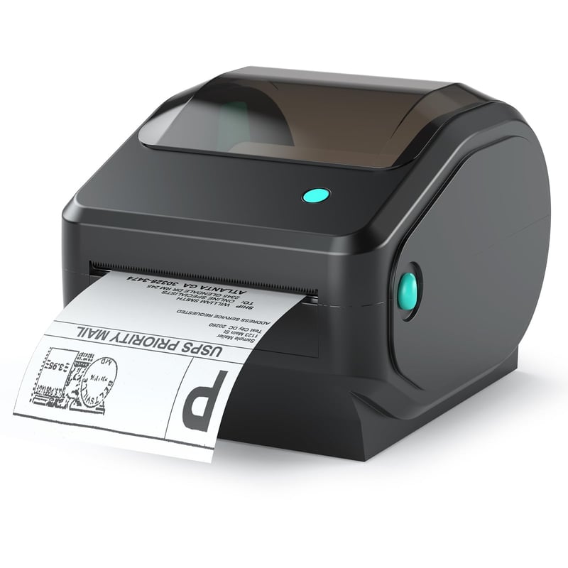 Bisofice Bluetooth Termál Címkenyomtató DHL Szállítási Cimkékhez, 4x6 Méret, USB és Bluetooth Kapcsolat, Etsy, Amazon, Shopify Kompatibilis