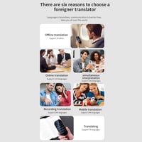 Bisofice D6 hangi fordítókészülék, 144 online és 19 offline nyelv, WiFi, fotófordítás 7
