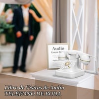 Bisofice Retró Telefonos Vendégkönyv Esküvőre – Audio Emlékkönyv Születésnapra, Bulikra és Ünnepségekre, Személyre Szabható Kívánsággyűjtő 2