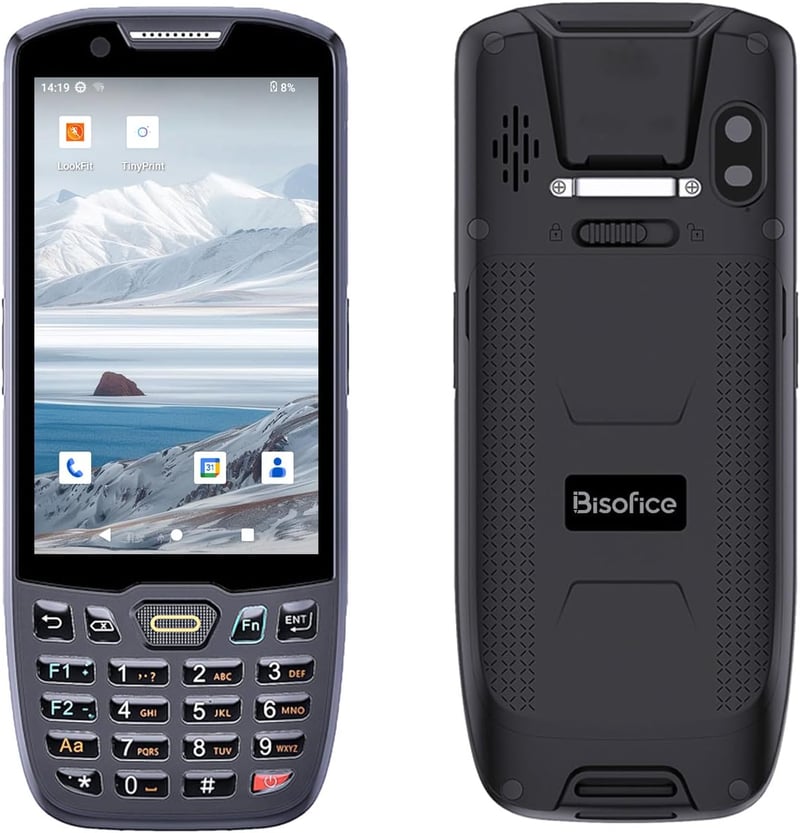 Bisofice K40 Kézi Vonalkód Olvasó PDA Terminál Android 13, 1D 2D QR Szkenner 4G WiFi Bluetooth GPS Kiskereskedelmi Raktári Használatra