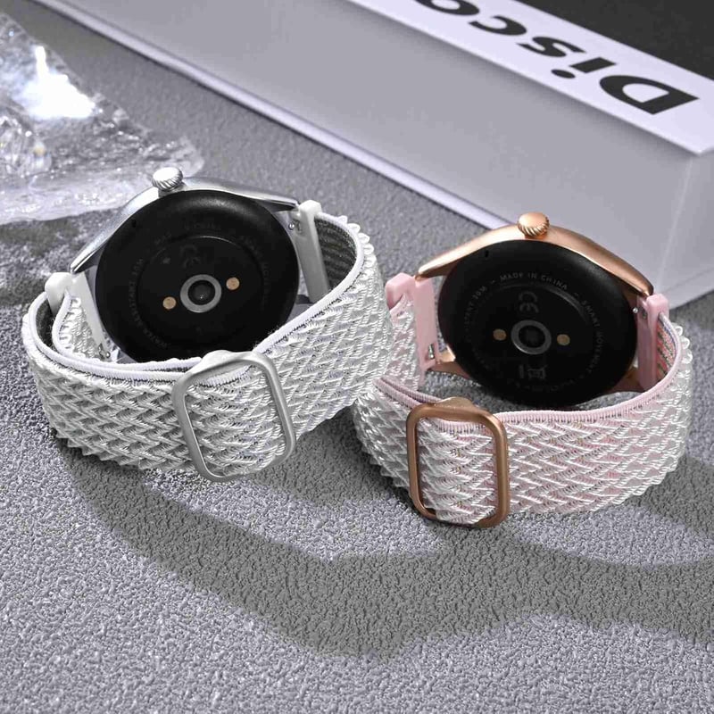 BISONSTRAP Rugalmas Nylon Óraszíj Gyors Kioldással, Állítható Csattal 16-22mm