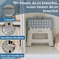 Taburet pliant pentru copii Bisoo 22 cm, Scăunel-treaptă pentru toaletă și baie, Gri 3