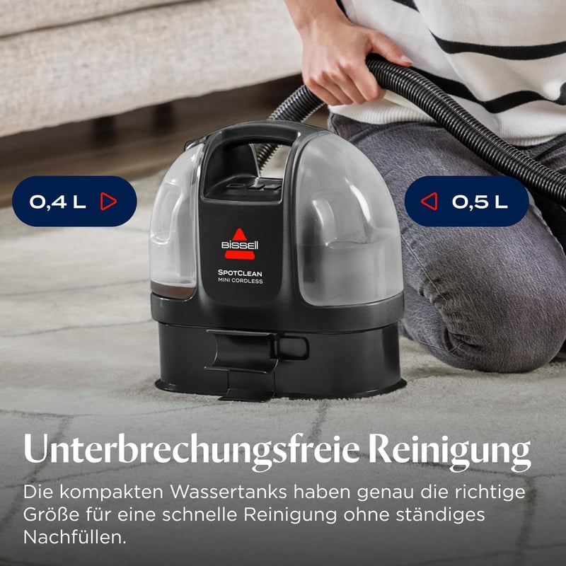 BISSELL SpotClean 40651 Hordozható Kárpittisztító, Kompakt Szőnyegtisztító Porszívó Autóhoz és Kanapéhoz