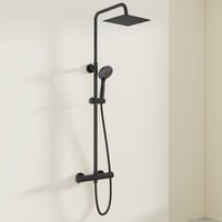 Biubiubath termosztátos zuhanyszett négyzet fekete 735-1170mm 1