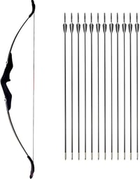 biubiusot Recurve Íj és Nyílkészlet 30/40 lbs Vadászati Takedown Íj Felnőtt Lövészet 1