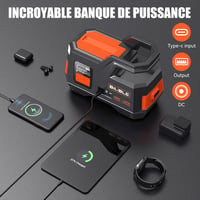 BIUBLE 4250A 12V autóindító booster és kompresszor 150 PSI, gyors gumifújó, power bank LED 400 lm, benzines és 10L dízel 5