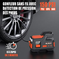 BIUBLE 4250A 12V autóindító booster és kompresszor 150 PSI, gyors gumifújó, power bank LED 400 lm, benzines és 10L dízel 3