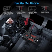 BIUBLE 5000A Autó Bikázó Indítósegéd 12V Powerbank LED Lámpával Benzin Dízel Járművekhez Motor SUV ATV Fűnyíró 4