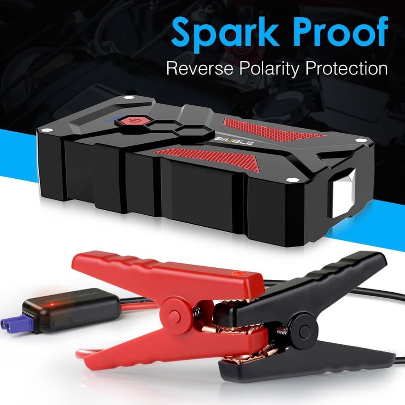 BIUBLE 5000A Autó Bikázó Indítósegéd 12V Powerbank LED Lámpával Benzin Dízel Járművekhez Motor SUV ATV Fűnyíró